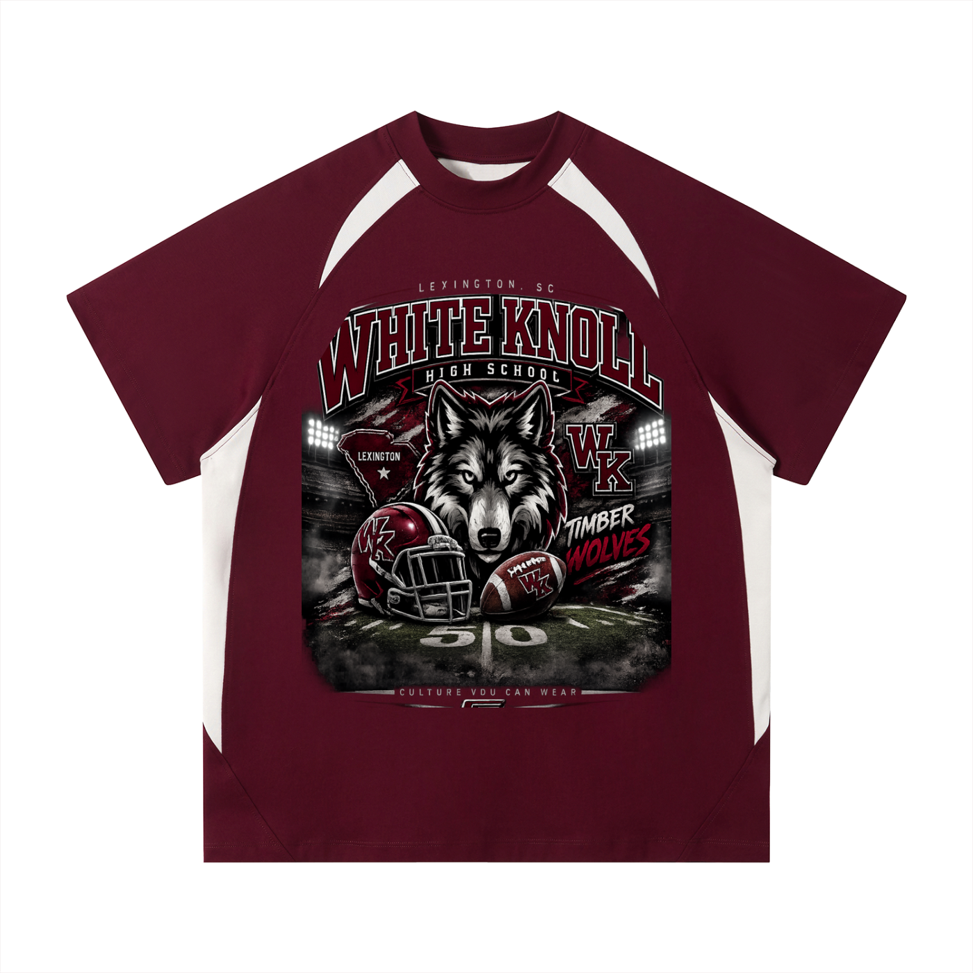 White Knoll Timberwolves Performance Raglan Tee