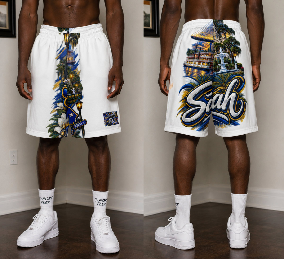 Cport FLEX O.G.BEACH ALL OVER COTTON LONG short