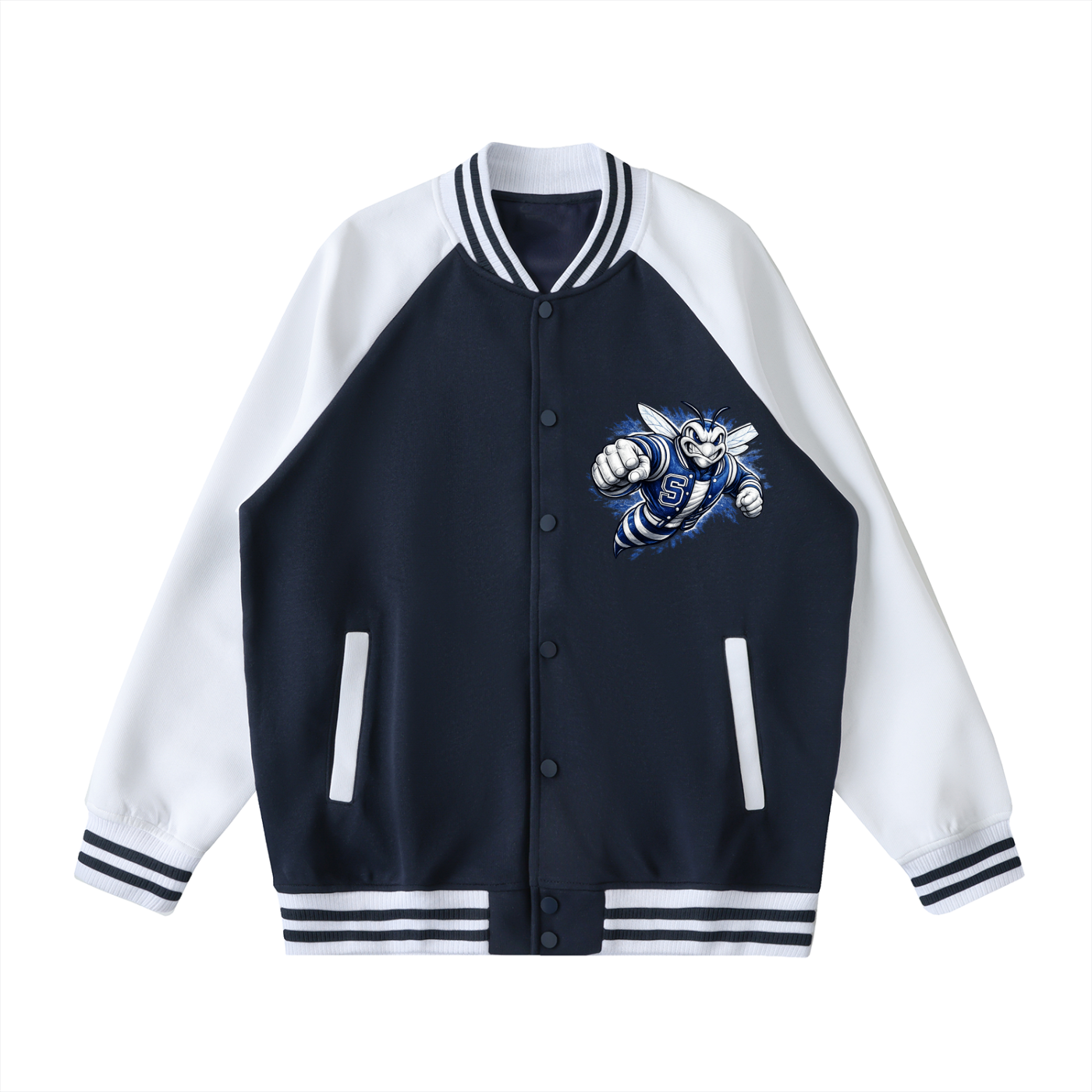 CPort Flex “Where You From?” School Pride Varsity Jacket – Savannah High Bluejackets Edition