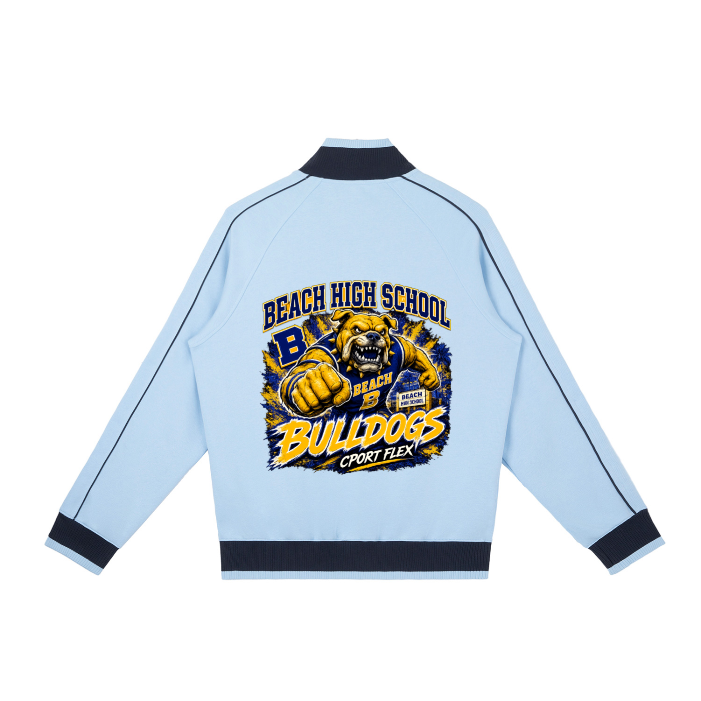 Beach High Bulldogs Throwback Track Jacket