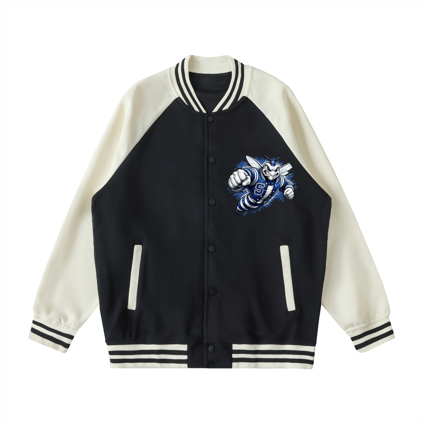 CPort Flex “Where You From?” School Pride Varsity Jacket – Savannah High Bluejackets Edition