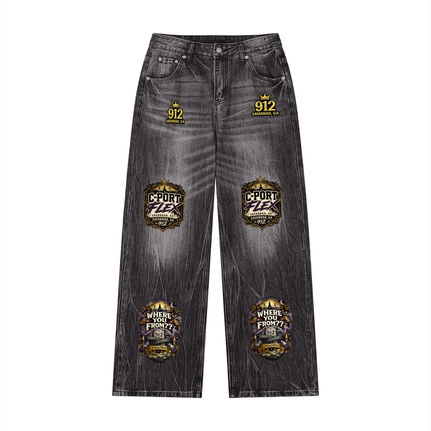 Cport Flex Where You From? Wide Leg Jeans