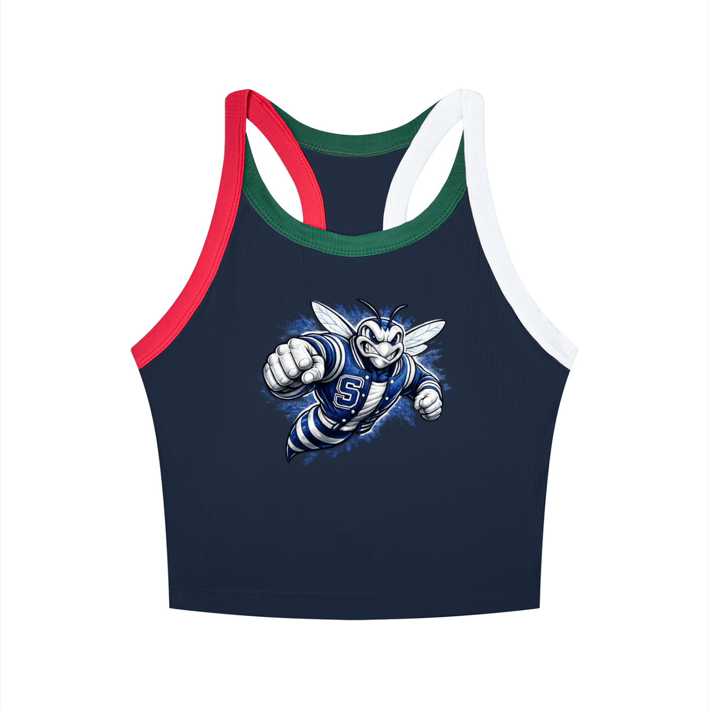 Savannah High Blue Jackets Women’s Performance Crop Tank – CPort Flex Collection