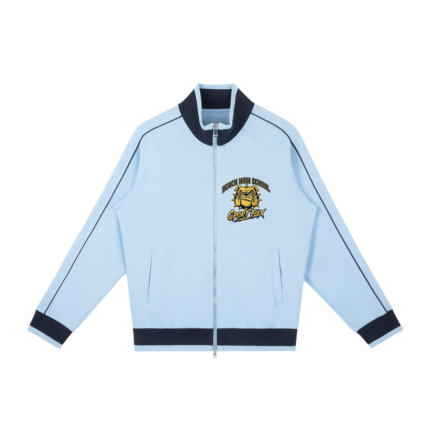 Beach High Bulldogs Throwback Track Jacket