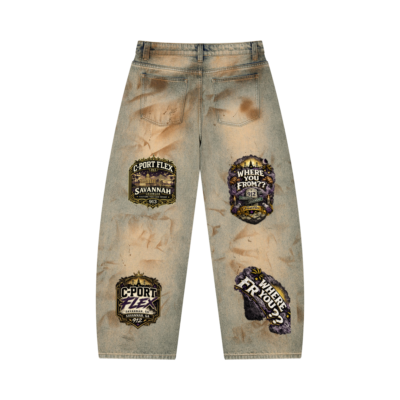 CPort Flex Where You From? IVintage Wash Barrel Leg Jeans
