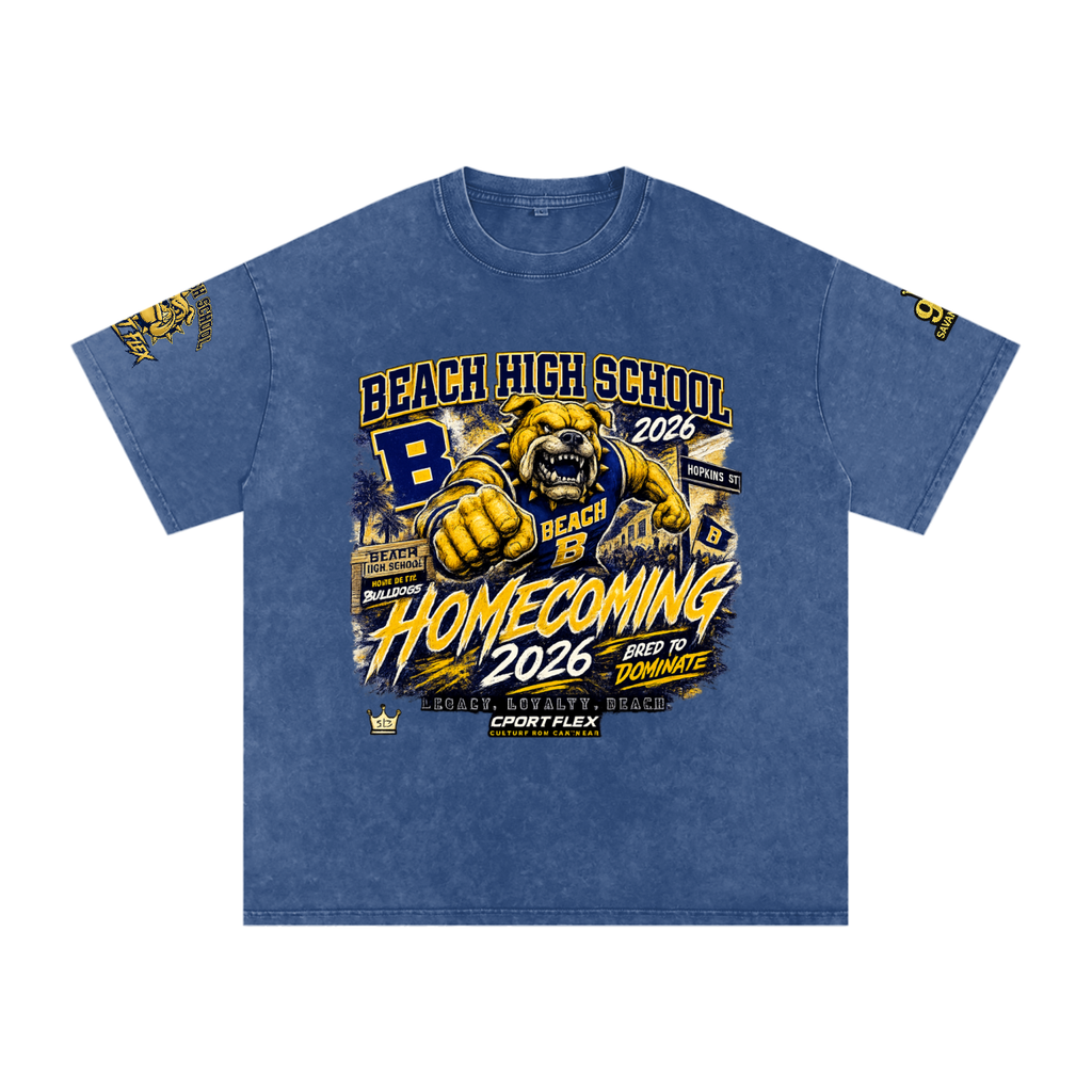 Beach High School Homecoming 2026 Vintage Snow Wash Tee