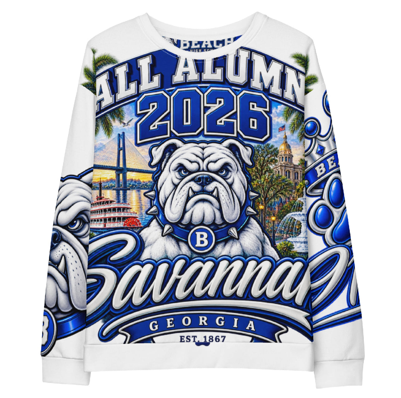 I love Beach ALL OVER ALUMNI SWEATSHIRT