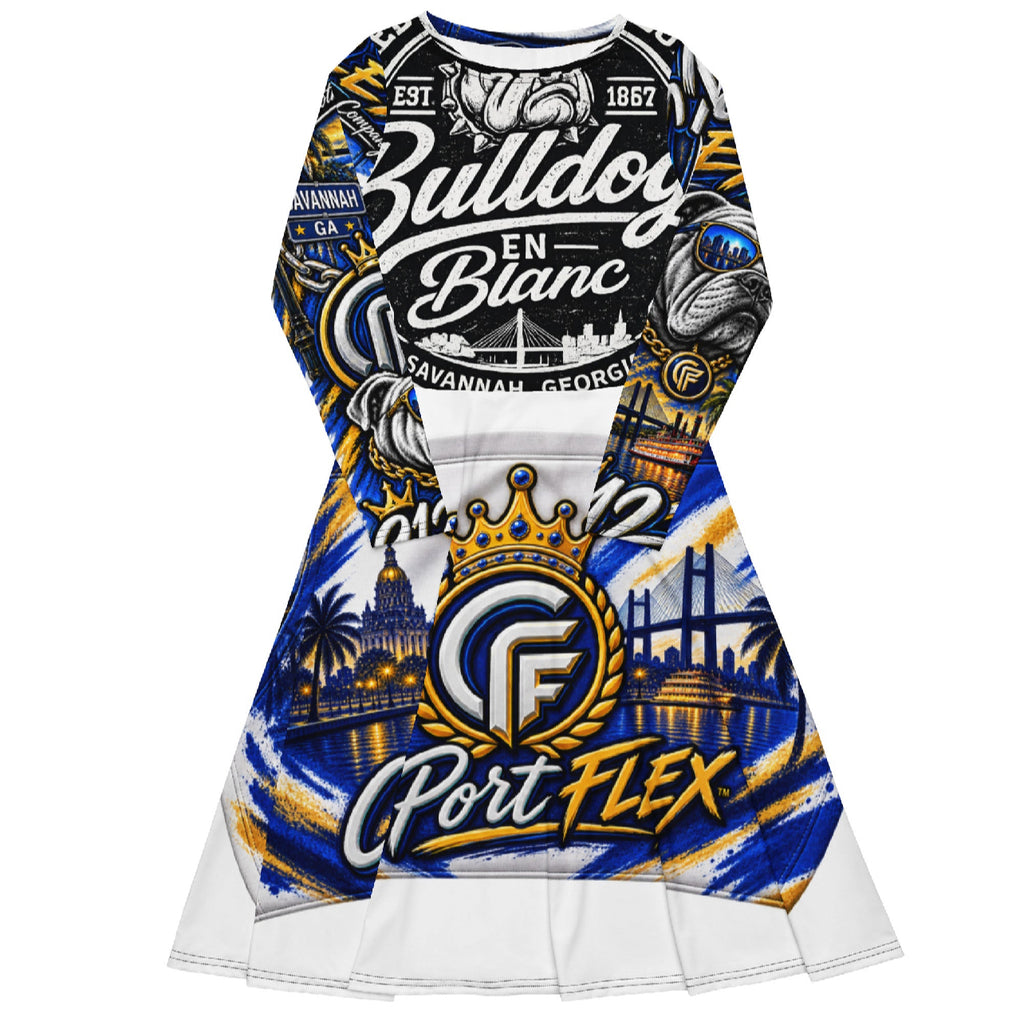 En’Blanc Design For Duex all-over print long sleeve midi dress