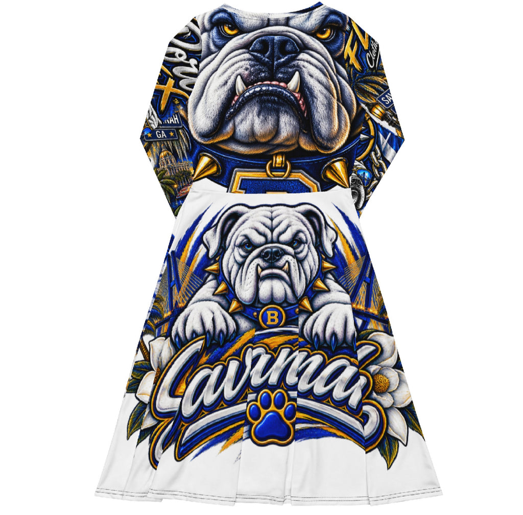 En’Blanc Design For Duex all-over print long sleeve midi dress