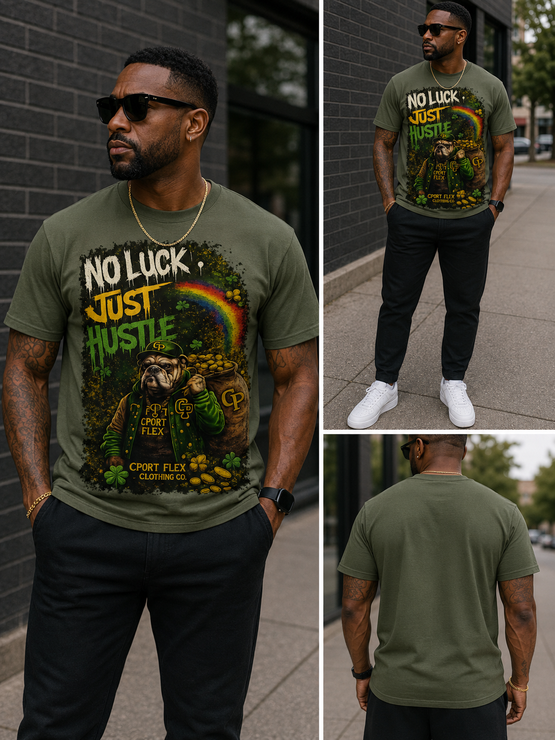 No Luck. Just Hustle Tee