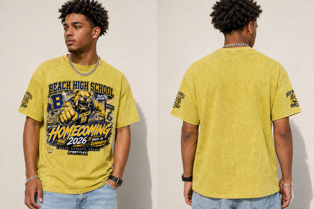 Beach High School Homecoming 2026 Vintage Snow Wash Tee