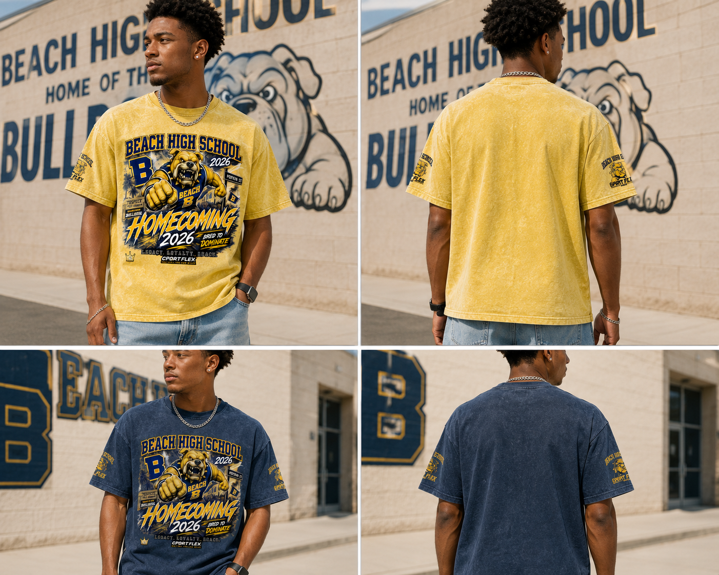 Beach High School Homecoming 2026 Vintage Snow Wash Tee