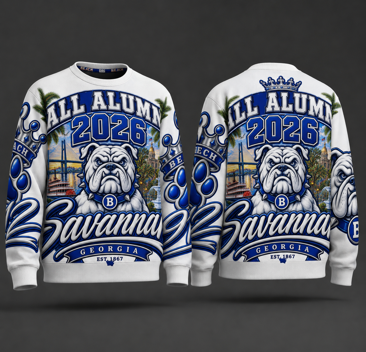 I love Beach ALL OVER ALUMNI SWEATSHIRT