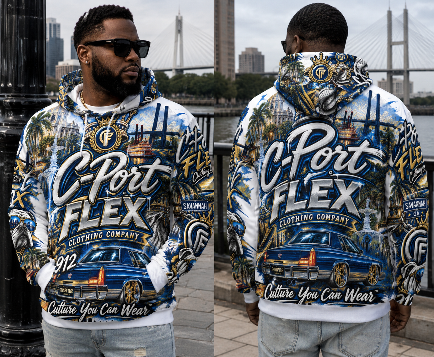 C-Port FLEX 912 Royal Legacy All-Over Hoodie