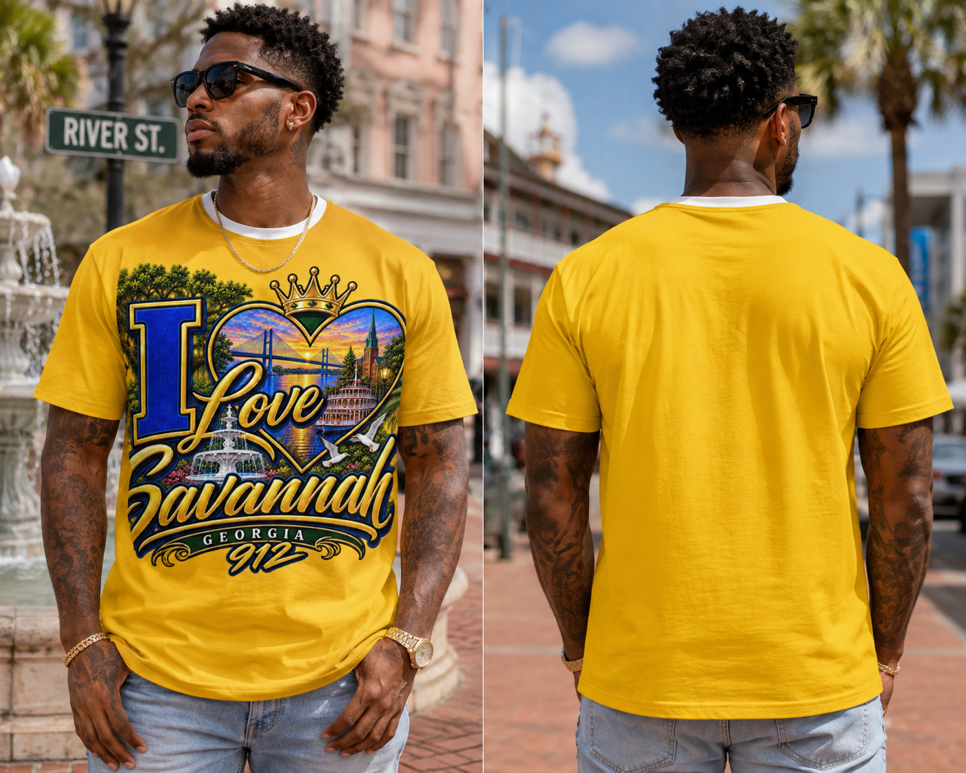 I LOVE SAVANNAH crew neck t-shirt