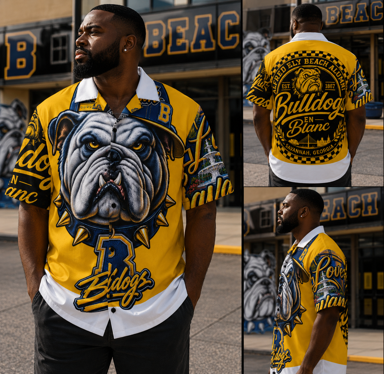 C-Port FLEX Beach Checkered Legacy™ EXCLUSIVE   button shirt