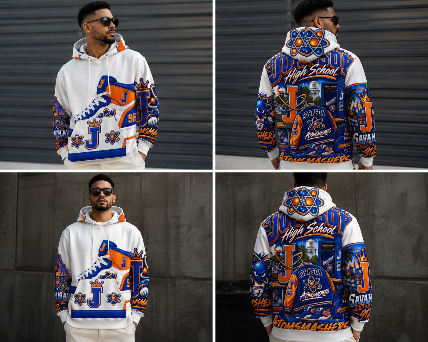 Johnson 96 AJ 1’s Unisex cotton hoodie