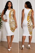 EN BLANC®
 & Gold Bodycon dress