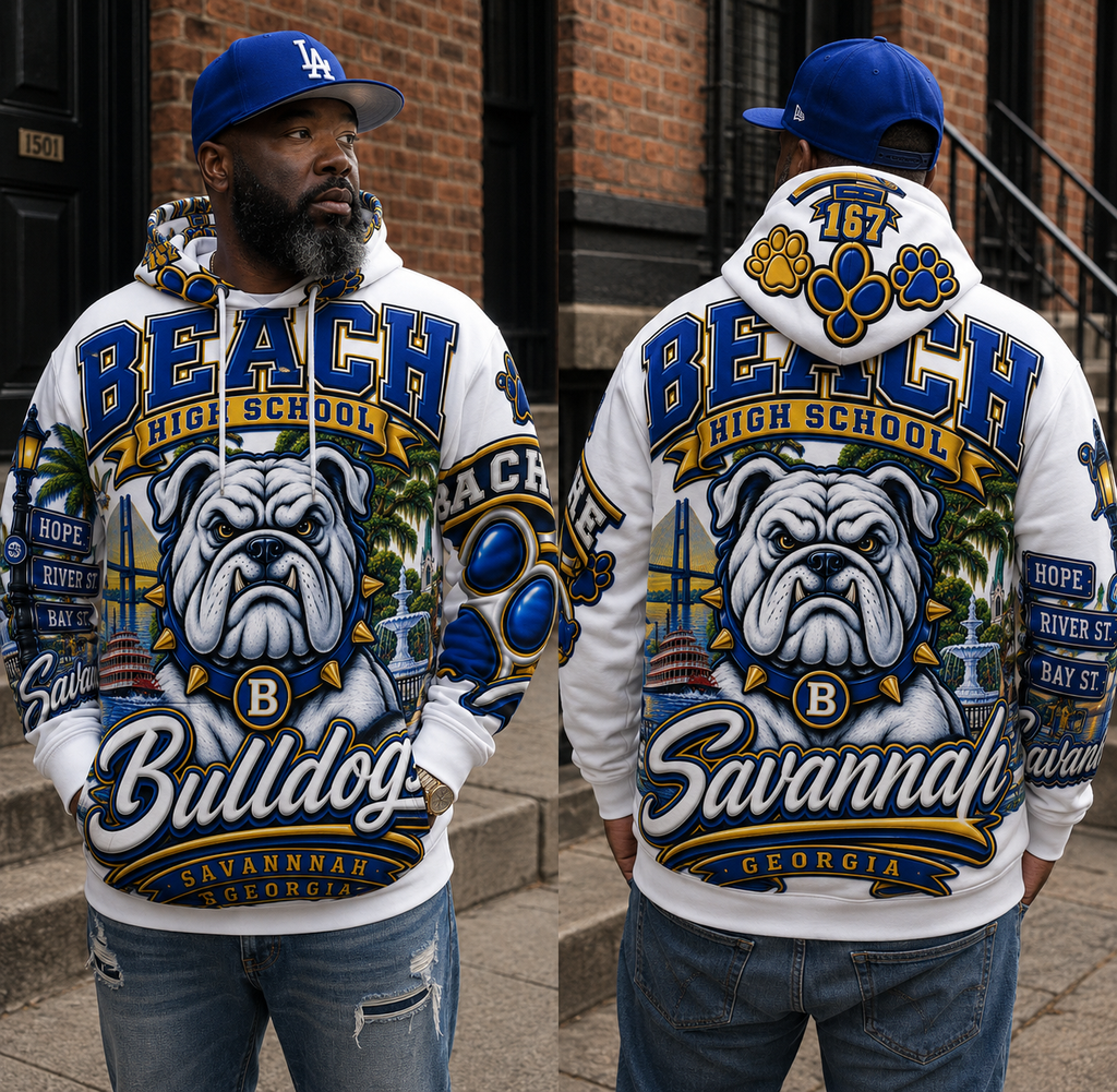 I LOVE BEACH ALL OVER ALUMNI HOODIE(R.D.R. Edition).