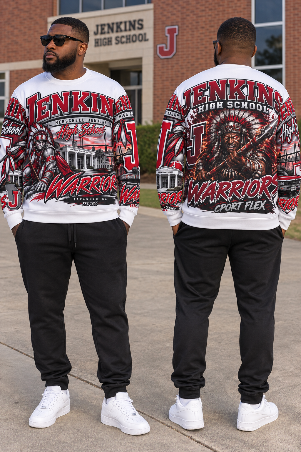 Jenkins Warriors Oversized cotton sweatshirt