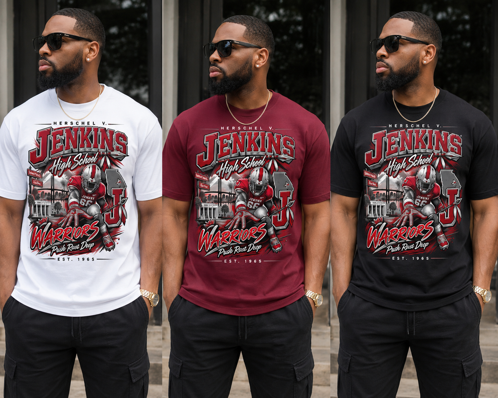 Jenkins Warriors Football DryBlend® T-Shirt