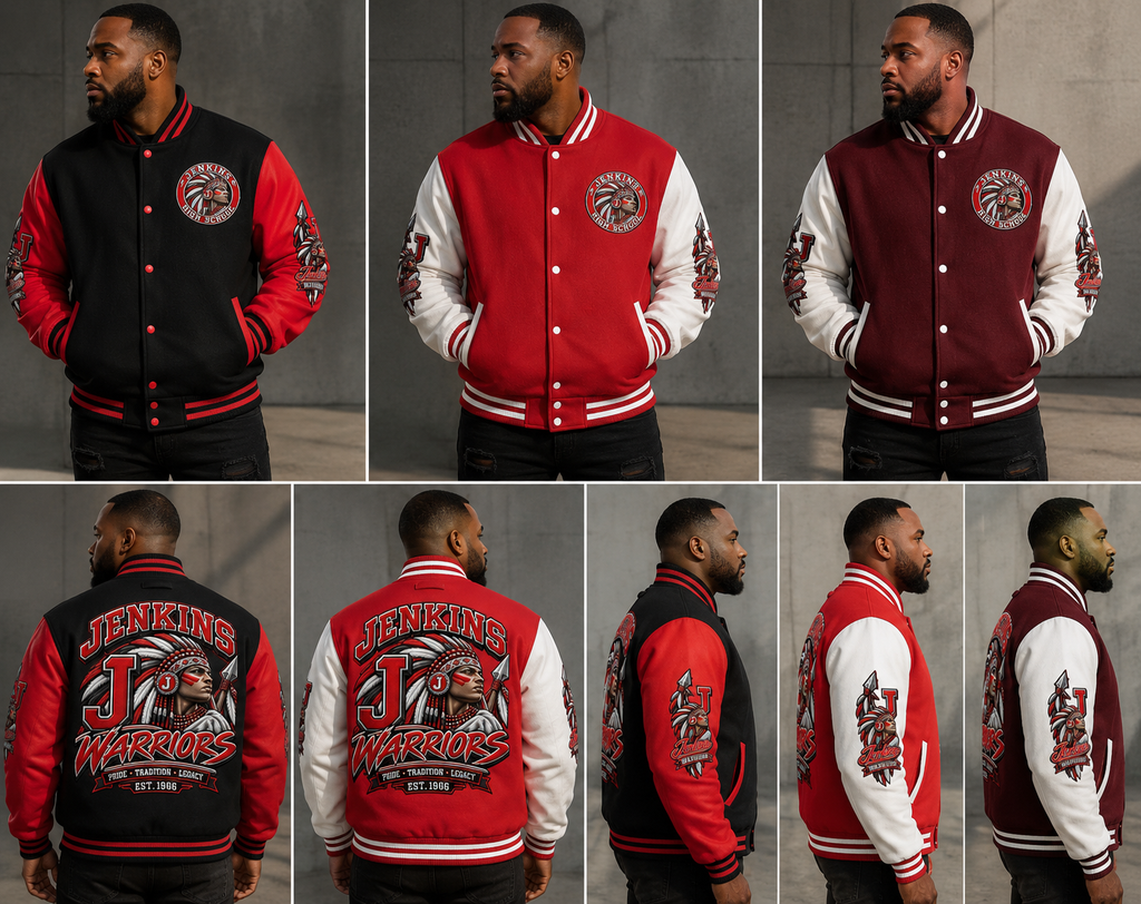 Jenkins Warriors Heavyweight letterman jacket