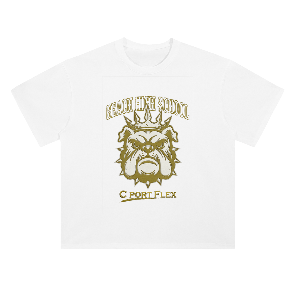 Beach High School Bulldogs x CPort Flex Heavyweight Drop Shoulder T-Shirt

(ALL WHITE)