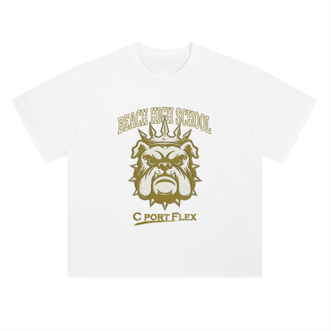 Beach High School Bulldogs x CPort Flex Heavyweight Drop Shoulder T-Shirt

(ALL WHITE)