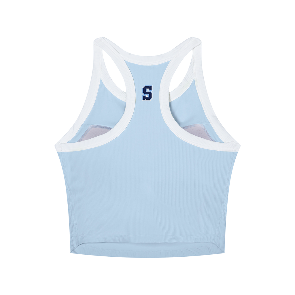 Savannah High Blue Jackets Women’s Performance Crop Tank – CPort Flex Collection